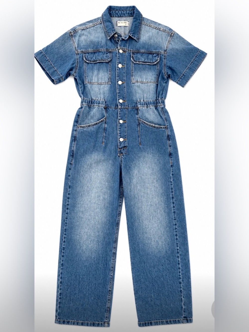 Free People Marci Denim Jumpsuit — Medium